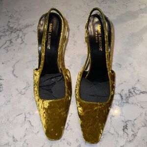 Saint Laurent Velvet Slingback Heels
